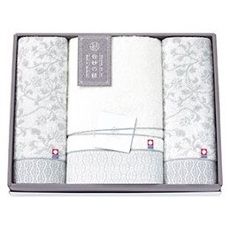 ☆白妙の結 バスタオル&フェイスタオル2P 【バスタオル約60×120cm・フェイスタオル約34×80cm】 C7033044