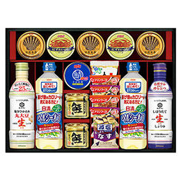 ☆キッコーマン&アマノフーズ&日清オイリオ　バラエティセット 【塩分ひかえめ丸大豆生しょうゆ・しぼりたて生しょうゆ・有明海産味のり ほか】 ASC-150R