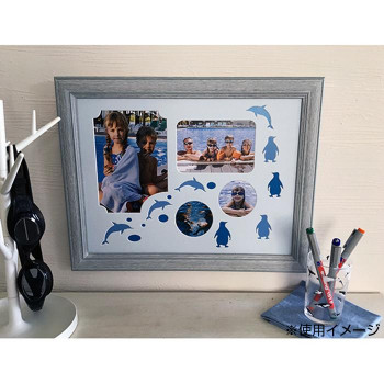 送料無料 代引不可 フォトフレーム ハッピーフレーム ぺんぎん 水 デザインマット付き 薄水 Am2630 3 他の商品と同梱不可 北海道 沖縄 離島別途送料 Andapt Com