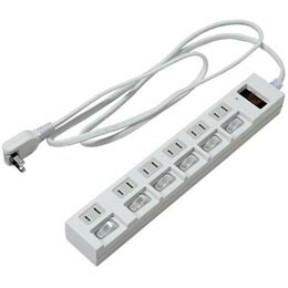 ☆YAZAWA 10個セット 個別集中スイッチ付節電タップ Y02BKS672WHX10 17,666円