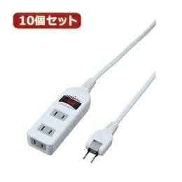 ☆YAZAWA 10個セット ノイズフィルター集中スイッチ付タップ Y02BKNS315WHX10