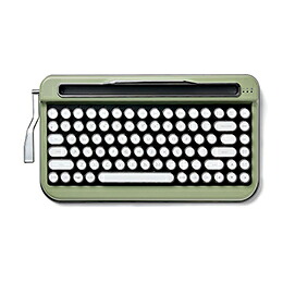 ☆AJAX タイプライター風キーボードPENNA(ペナ) Olive Green PNADOG｜カー用品卸問屋　ニューフロンテア