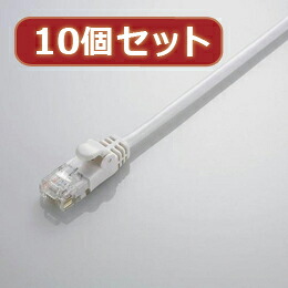 ☆10個セット エレコム Gigabit やわらかLANケーブル(Cat6準拠) LD-GPY WH5X10｜カー用品卸問屋　ニューフロンテア
