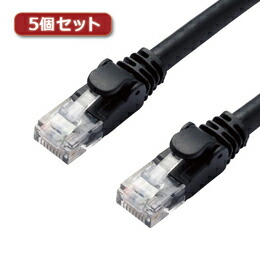 ☆5個セットエレコム LANケーブル/CAT6A/スタンダード/10m/ブラック LD-GPA/BK10X5