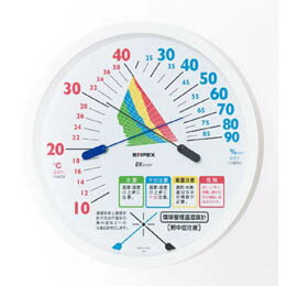 ☆EMPEX 温度・湿度計 環境管理 温度・湿度計「熱中症注意」 掛用 TM-2485