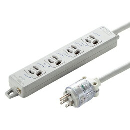 ☆サンワサプライ 医用接地プラグ付き電源タップ TAP-HPM4-5W