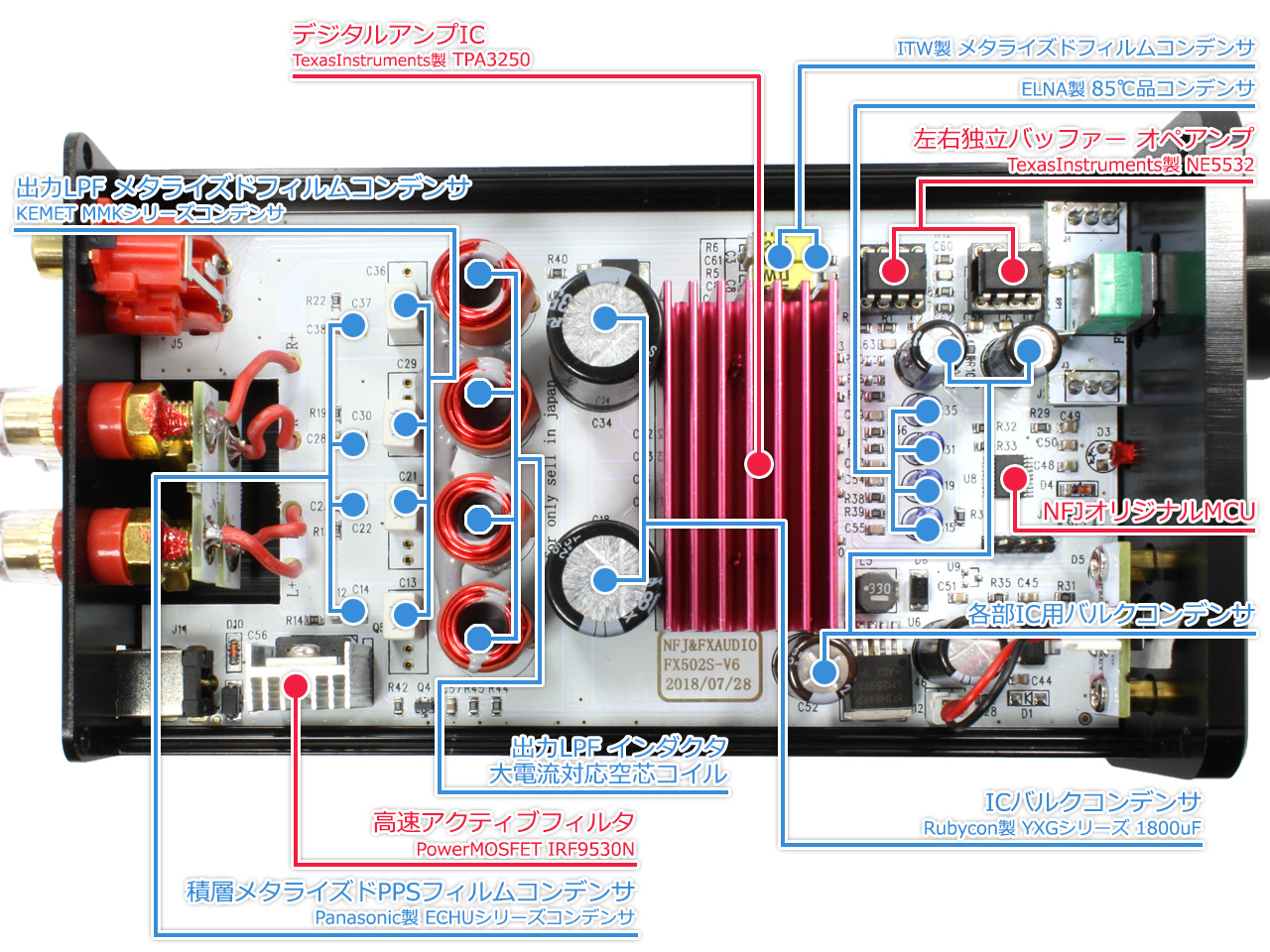 貨物輸送無料 Fx Audio Fx502j S 銀 Tpa3250積み上げる50w 2ch プリメインアンプリファイアー Restaurant Valentino De