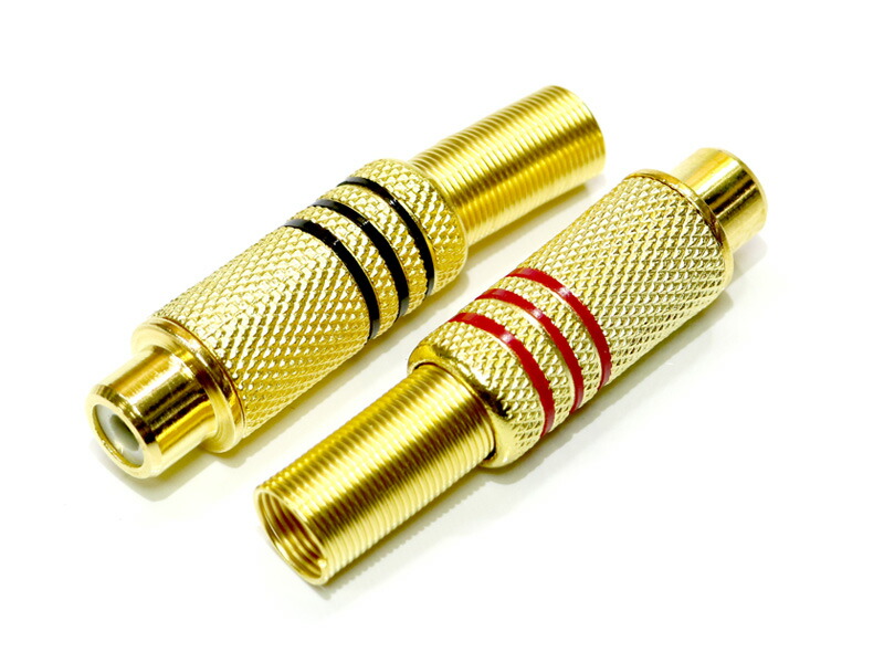 aeco RCA Jack ARJ-4045G, 2pcs/1set, Gold Plating, Vacuum bag AECO Connector ARJ-4045 Series Gold-Plated Tellurium Copper RCA