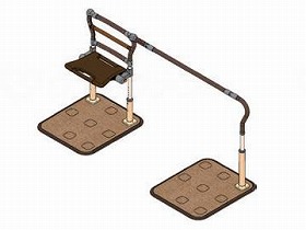 歩行サポート手すりスムーディ屋内用面手すり1800｜くらそっと