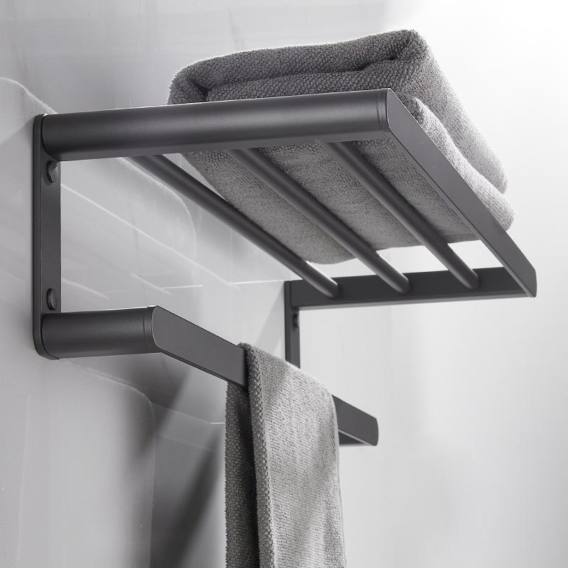 タオルラック バスルーム用 アルミ製タオルバー ホテル 厚手 タオル掛け 壁掛け棚 40cm 50cm 60cm モダン ミニマルスタイル 省スペース 錆びにくく丈夫 お手入れ簡単 バスルームや洗面所に最適 スタイリッシュなデザインでインテリアに馴染みま