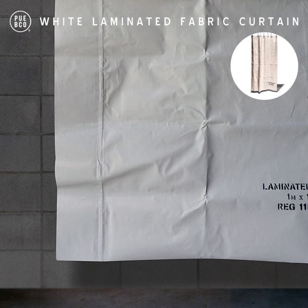 楽天市場 Puebco プエブコ White Laminated Fabric Curtain ラミネート ファブリック カーテン H180 X W100cm カーテン パーテーション レジャー シート キャンバス ラミネート Interiorzakka ｚｅｎ ｙｏｕ
