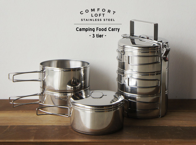 楽天市場 3段重 Camping Food Carry 3 Tier キャンピングフードキャリー3ティアー Comfort Loft コンフォート ロフト お弁当 重箱 弁当箱 鍋 アウトドア ランチボックス Detail Interior Shop Nia ニア