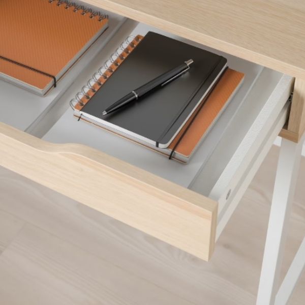 美品 IKEA ALEX アレクス デスク ホワイトステイン/オーク調 LAGKAPTEN ラグカプテン / ALEX アレクス デスク, ホワイト