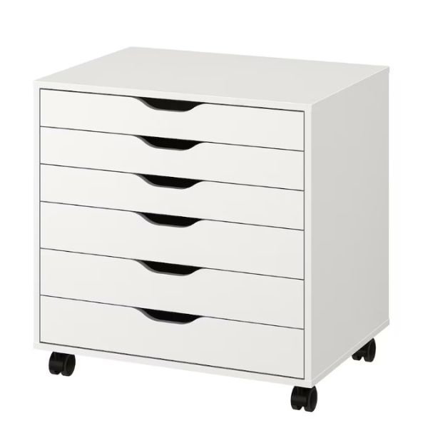IKEA ALEX イケア アレクス 引き出しユニット キャスター付き 67x66 cm ホワイト 30485425 ｜こどもかぐとギフト　ニックス