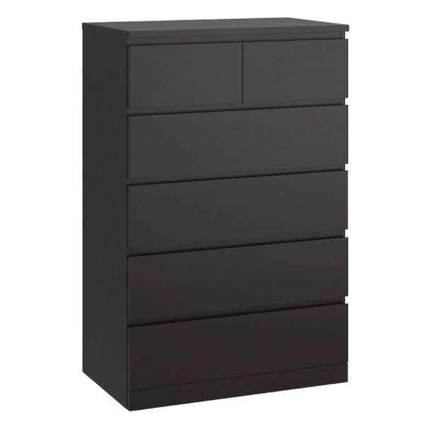 IKEA MALM マルム チェスト 引き出し×4 オーク材 80×100cm MALM マルム チェスト（引き出し×4）, ホワイトステインオーク材突き板