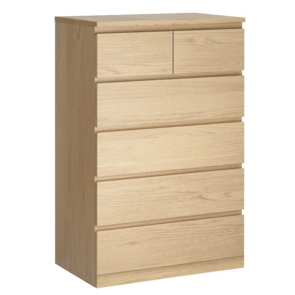 ＼4/11-12限定!最大100円クーポン／IKEA イケア MALM マルム チェスト 引き出し 6段 ホワイトステインオーク調 80x123 cm