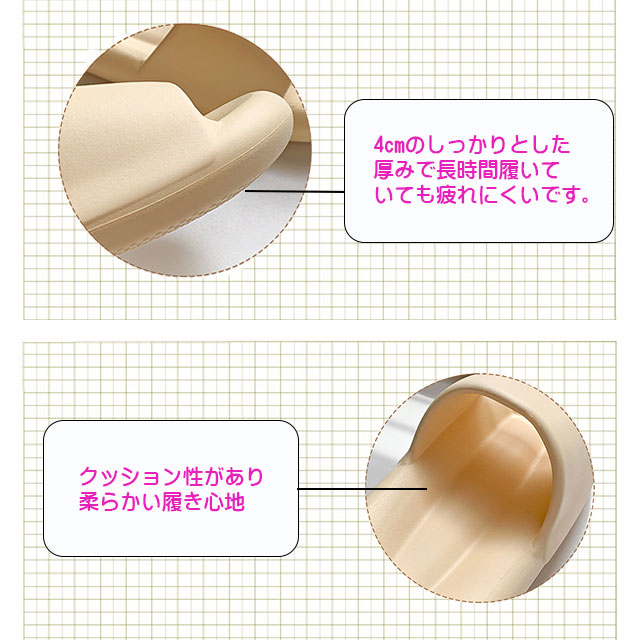 【超軽量】ふんわりサンダル【カラーとサイズが選べる】【S・M・L・XLサイズ】レディースメンズシンプルベランダサンダル水切れサンダルスリッパおしゃれ厚底スリッパ