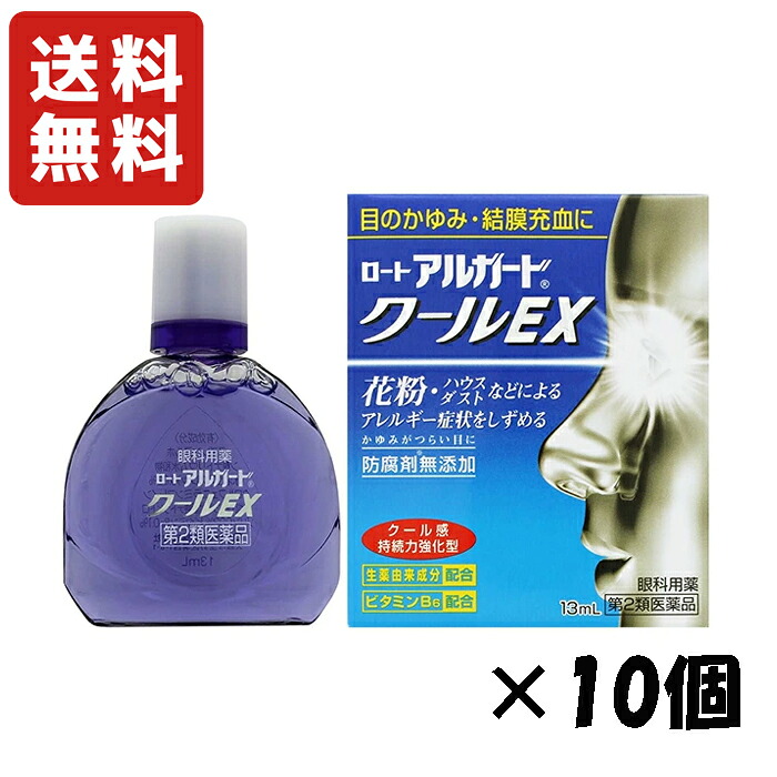 ＜送料無料＞【第2類医薬品】 ロートアルガードクールEX 13mL×10個セット ロート製薬