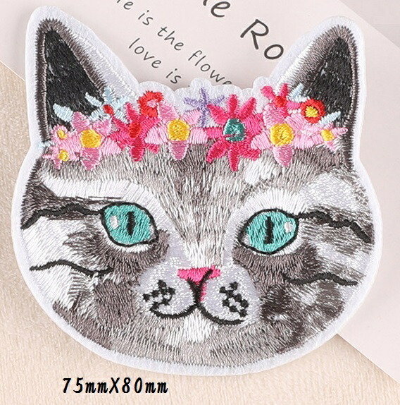 そら様パネル☆ワッペンポケット　ネコちゃん☆ ハンカチ受付 楽天市場】ハマナカ ワッペン ねこ！NEKO！ねこ！ ごめん寝 アップリケ