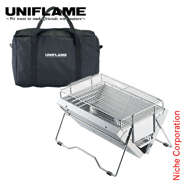 UNIFLAME 焚き火テーブル　2個セット　収納ケース付き 楽天市場】ユニフレーム 焚き火テーブル 2台 ＆ レッグラック 2