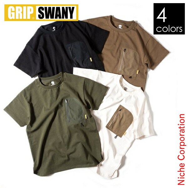 GRIP　SWANY(グリップスワニー)　ギアポケットTシャツ　GSC-34　2.0　半袖　ユニセックス　Tシャツ　男女兼用　nocu