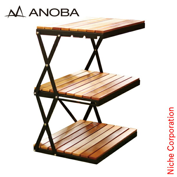 ANOBA 3段ウッドラック　ブラックエディション ANOBA（アノバ） BLACK EDITION ウッドラック3段 - hinataストア