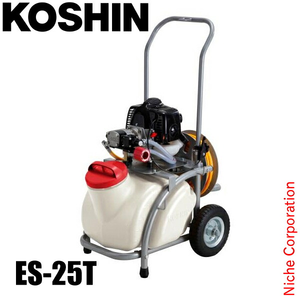 楽天市場】工進 エンジン式 動噴 動力噴霧機 タンクキャリー付き 25L