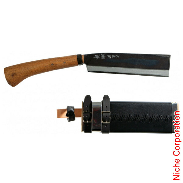 土佐　左刃　鉈（ナタ）１８０㎜ 楽天市場】義光 土佐打ち刃物 角ナタ 片刃 角鉈 165mm 逆鞘 左鞘 和式