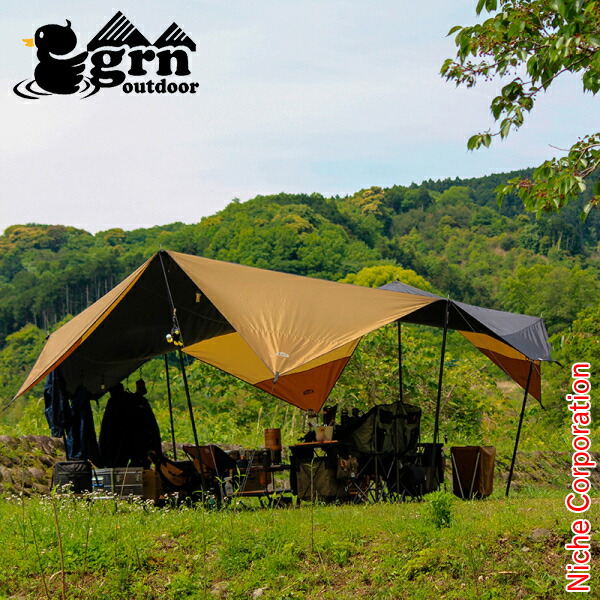 楽天市場】grn outdoor ジーアールエヌ アウトドア タープ ENKAI