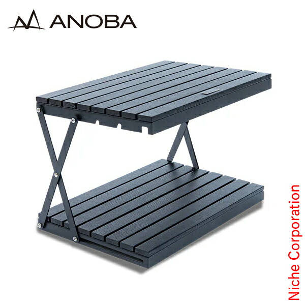 ANOBA アノバ　ウッドロールテーブル BLACK EDITION BLACK EDITION ウッドロールトップテーブル – ANOBA Official