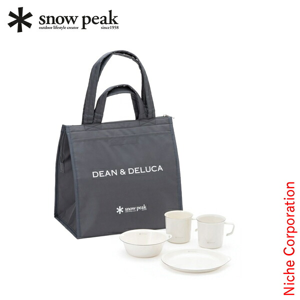 スノーピーク snowpeak xDEAN & DELUCA ピクニックセット LF-010 アウトドア キャンプ キャンプ用品 コラボ クーラーバッグ 大容量 琺瑯 食器 プレート マグカップ｜ニッチ・エクスプレス