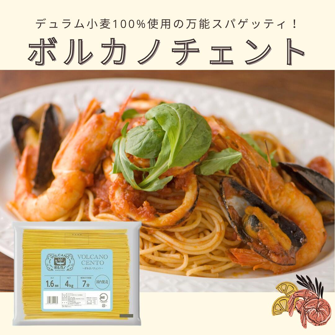 超歓迎された】 ボルカノチェント 1.6mm 4kg×4袋 業務用 パスタ デュラム100%スパゲッティ ナポリタン 麺 乾麺 保存食 大容量 スパゲティ  ボルカノ スパゲッチ パスタ麺 麺類 スパゲッティー 国産 美味しい お昼ごはん スパゲッティ スパゲティー 備蓄 食品 デュラム ...