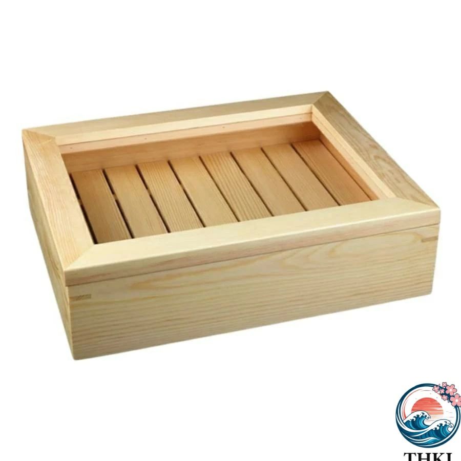 【全品2点で5%OFF】大 ネタ箱 目皿 アクリル樹脂製 フタ付飲食店 THKJ 弥助屋 旅人宿 食べ物屋 勝手もと 身寄り用 御勤め木材製 詰め替え飾り気の無い お取りつくろう飾り気の無い