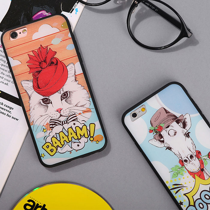 楽天市場 Iphone6 Iphone6s ケース おもしろ シリコン キャラクター ケース Tpu セミハードケース おしゃれ 面白 かわいい 動物 イラスト Iphoneケース カバー ユニークデザイン アメカジ アニマル アメリカンポップ 猫 キャット フクロウ 馬 犬 カエル 猿 スマホ雑貨