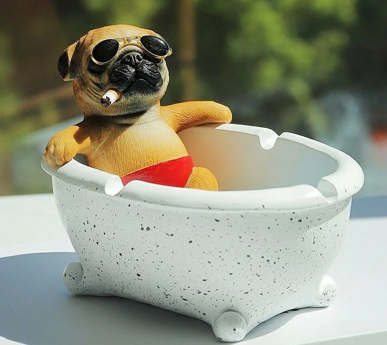 犬型 灰皿 イヌ 卓上収納　小物入れ パグ雑貨 キーケース　置物 PUG 13,562円