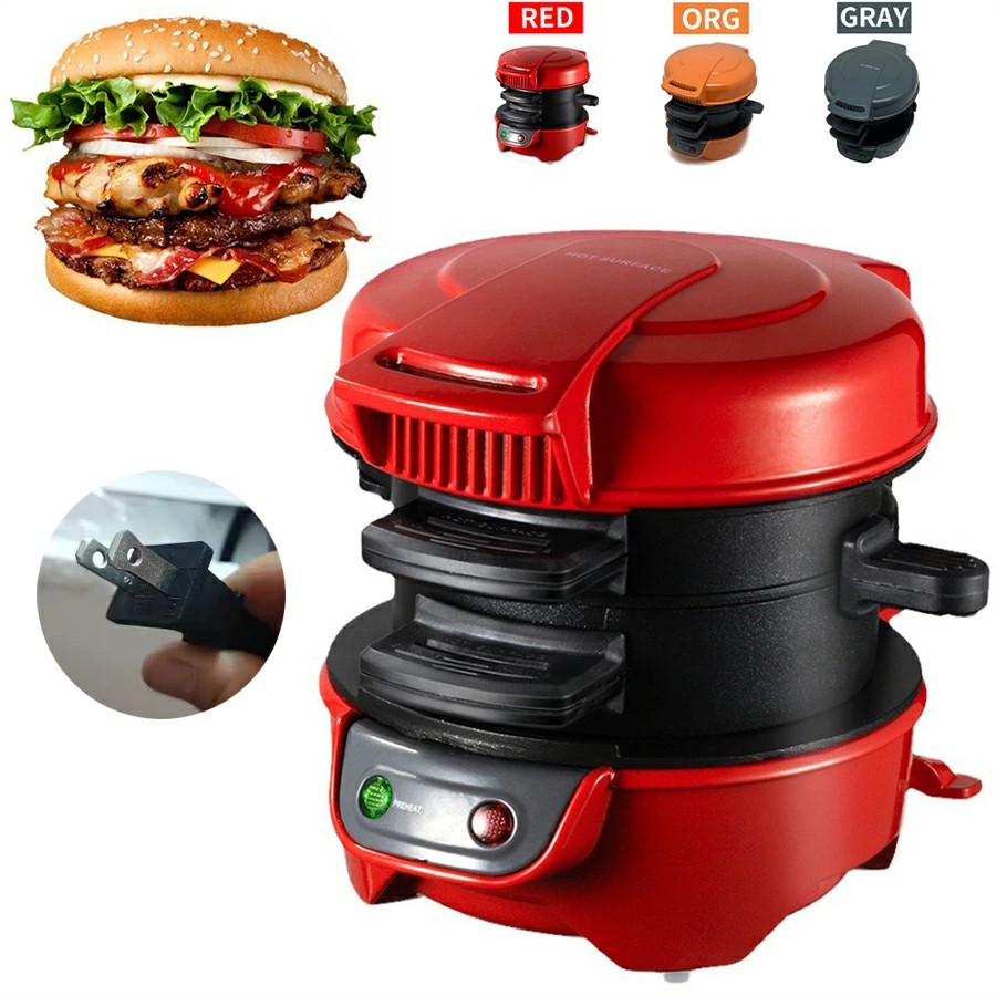 バーガー バーガー焼き機サンド生み出すこと機御厨子所物の具両面暖める生み出すこと機朝ごはん乾荒原バーガー製造業者