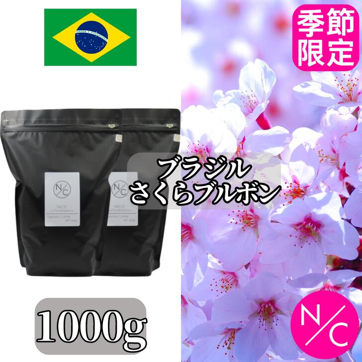 ☆季節限定☆送料無料☆ブラジル さくらブルボン 2026年 サンタルシア農園 1000g(1kg) スペシャルティ コーヒー 中挽き コーヒー豆 自家焙煎 スペシャルティコーヒー 自家焙煎コーヒー スペシャリティコーヒー 高級コーヒー豆 焙煎即日発送 業務用・大容量 送料無料｜NICO coffee and bakery