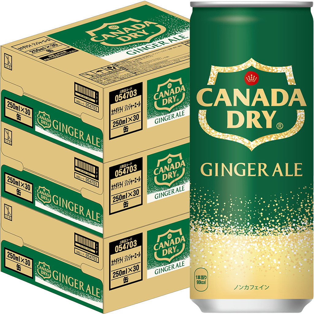 90本入り カナダドライ ジンジャーエール 250ml 缶 コカ・コーラ