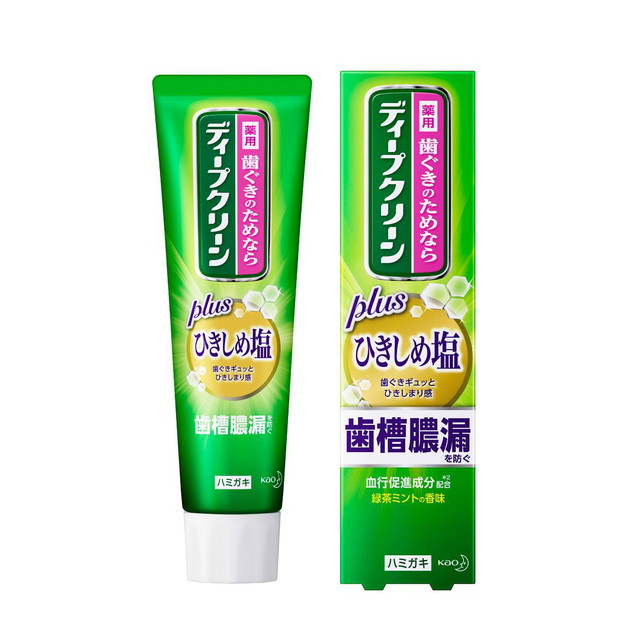6～10個セット まとめ買い 花王 ディープクリーン 薬用ハミガキ ひきしめ塩タイプ 歯槽膿漏・口臭予防 100ｇ