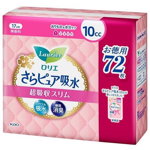 6～10個仕掛ける まとめ買い  ロリエ さら純然たる吸水 超吸いあげるか細い 10竓 百貨店ジャンボ(72枚入)