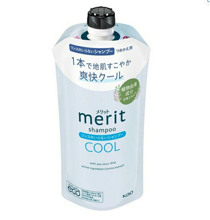 楽天市場】花王 メリット リンスのいらないシャンプー クール つめかえ