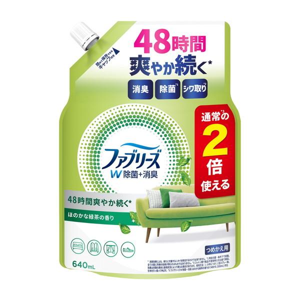 6~10個セット まとめ買い P&G ファブリーズ W除菌+消臭 ほのかな緑茶の香り つめかえ用 特大サイズ 640mL|NicoBase