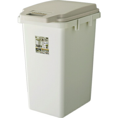 紙くずかご ワンハンドパッキンペール 70L ベージュ  大電気容量 カテゴリー化 紙くずかご オムツ 防臭 悪臭い 押しとどめる 室外 室内 砂ぼこりボックス席