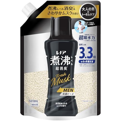 6～10個仕掛ける まとめ買い P\u0026G レノア 煮えくり返る気泡管水準器 超消臭 抗菌ビーズ MEN もの堅い感あふれるムスクの芳ばしさ つめかえ用 超特大 1410mL