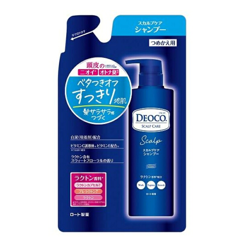 6~10個セット まとめ買いロート製薬 デオコ スカルプケアシャンプー つめかえ用 リンスイン シャンプー リンス ヘアケア カエ 370ml|NicoBase