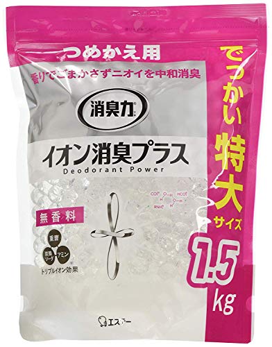 6～10個仕掛ける まとめ買い エステー 消臭力 イオン消臭付け加える  無芳ばしさ 特大 つめかえ 1.5kg せつ然たるビーズ 日用消耗品-消臭剤・芳香剤
