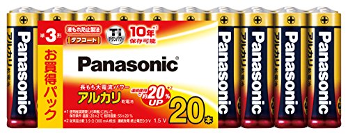 6～10個セット まとめ買い パナソニック　アルカリ乾電池　単3形20本パック　LR6XJ/20SW