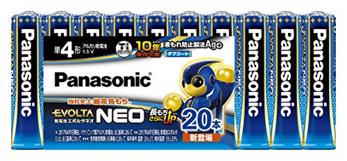 3～5個セット まとめ買い パナソニック　エボルタNEO　単4形アルカリ乾電池　20本パック　LR03NJ/20SW