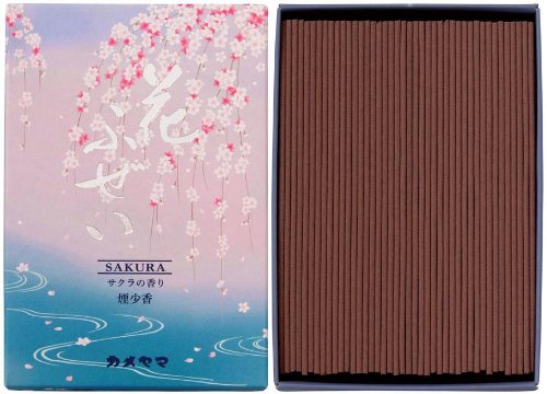 6～10個仕掛ける まとめ買い カメヤマ 花ふぜい 櫻の芳ばしさ 煙少香 徳用大型 約220g お線香