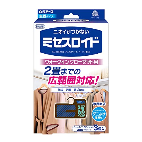 6～10個仕掛ける まとめ買い ミセスロイド ウォークインクローゼット用 1年殺虫剤 3個入